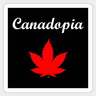 Canadopia Canada Marijuana Pot Leaf Dark Color Sticker